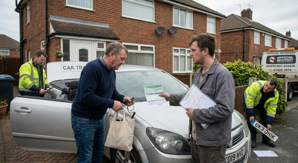 how to prepare car for scrap collection